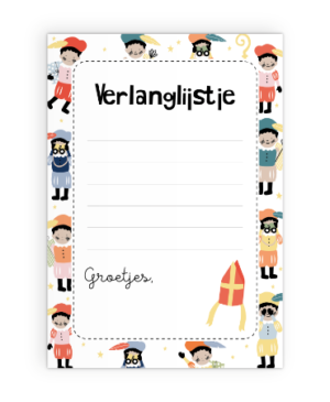 Notitieblok Verlanglijstje Sinterklaas - A5