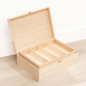 Alternative view of Houten Knutselkist  / Tekenkist Sterren - Gepersonaliseerd - gravering