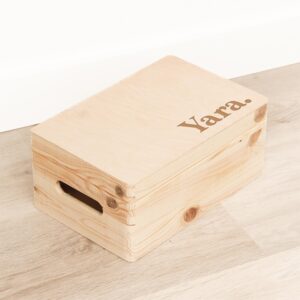 Houten Herinneringskist / Memorybox Stijlvol - Gepersonaliseerd - gravering