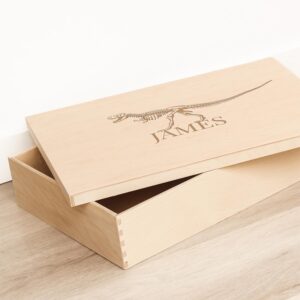 Houten Speelbak / Speelrijstbak Dinosaurus - Gepersonaliseerd - gravering