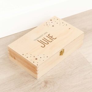 Houten Tekenkist / Penselendoos Sterren - Gepersonaliseerd - gravering