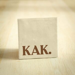 Tegeltje - KAK | Beige & Goud | 10x10cm