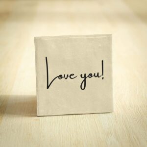 Tegeltje - Love You! | Beige & Creme | 10x10cm