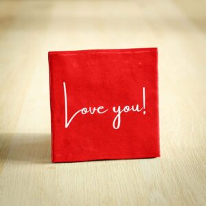 Tegeltje - Love you! | Rood & Wit | 10x10cm