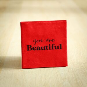 Tegeltje - You are beautiful | Rood & Zwart | 10x10cm