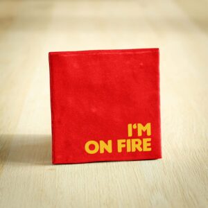 Tegeltje - I'm on fire | Rood & Geel | 10x10cm