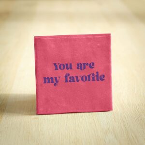 Tegeltje - You are my favorite | Donkerroze & Paars | 10x10cm
