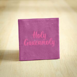 Tegeltje - Holy Guacamoly | Paars & Lichtroze | 10x10cm