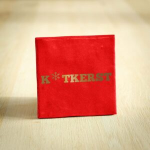 Tegeltje - K*tkerst | Rood & Goud | 10x10cm