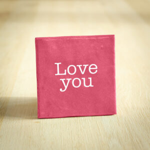 Tegeltje - Love You | Donkerroze & Wit | 10x10cm
