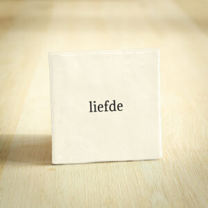 Tegeltje - liefde | Parelmoer & Zwart | 10x10cm
