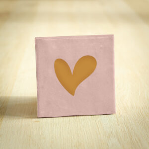 Tegeltje - Hartje | Roze & Goud | 10x10cm