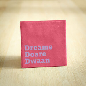 Tegeltje - Dreame Doare Dwaan | Donkerroze & Lila | 10x10cm