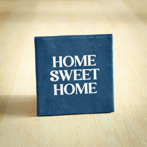 Tegeltje - Home Sweet Home | Blauw & Wit | 10x10cm