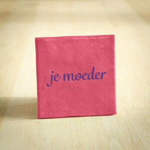 Tegeltje - Je Moeder | Donkerroze & Paars | 10x10cm
