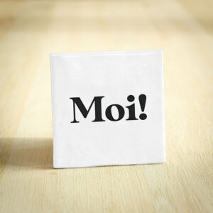 Tegeltje - Moi! | Wit & Zwart | 10x10cm