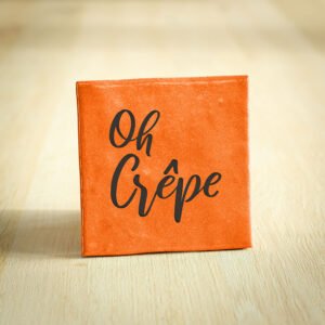 Tegeltje - Oh Crêpe | Oranje & Zwart | 10x10cm