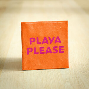 Tegeltje - Playa Please | Oranje & Roze | 10x10cm