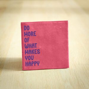 Tegeltje - Do more of what makes you happy | Donkerroze & Paars | 10x10cm