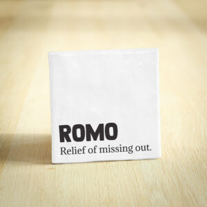 Tegeltje - ROMO | Wit & Zwart | 10x10cm