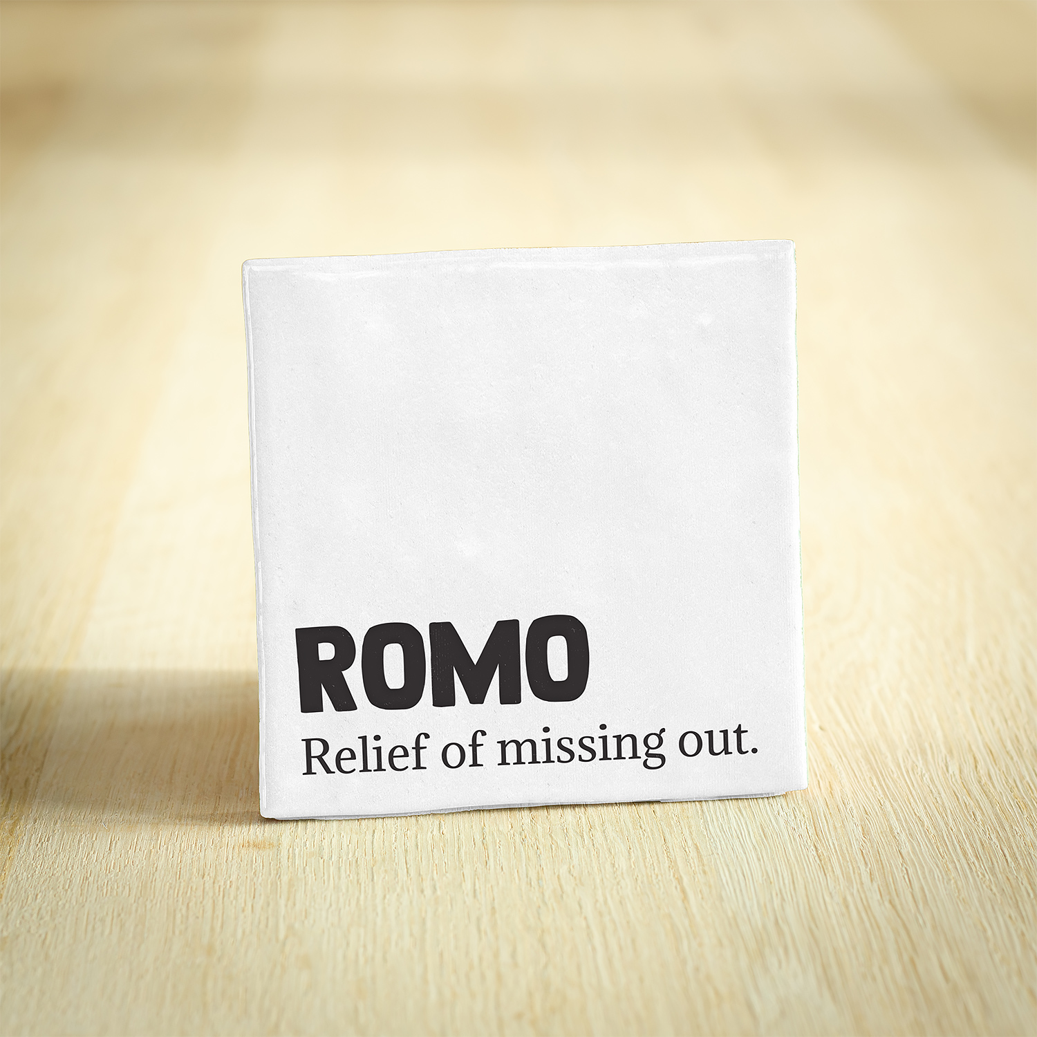 Tegeltje - ROMO | Wit & Zwart | 10x10cm