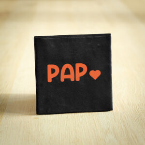 Tegeltje - PAP | Zwart & Oranje | 10x10cm