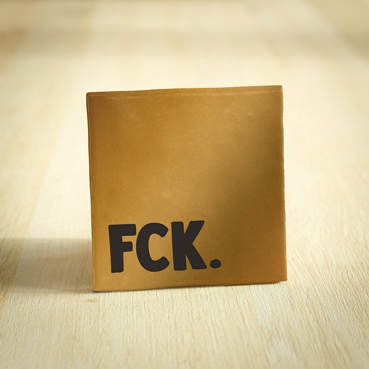 Tegeltje - FCK. | Goud & Zwart | 10x10cm