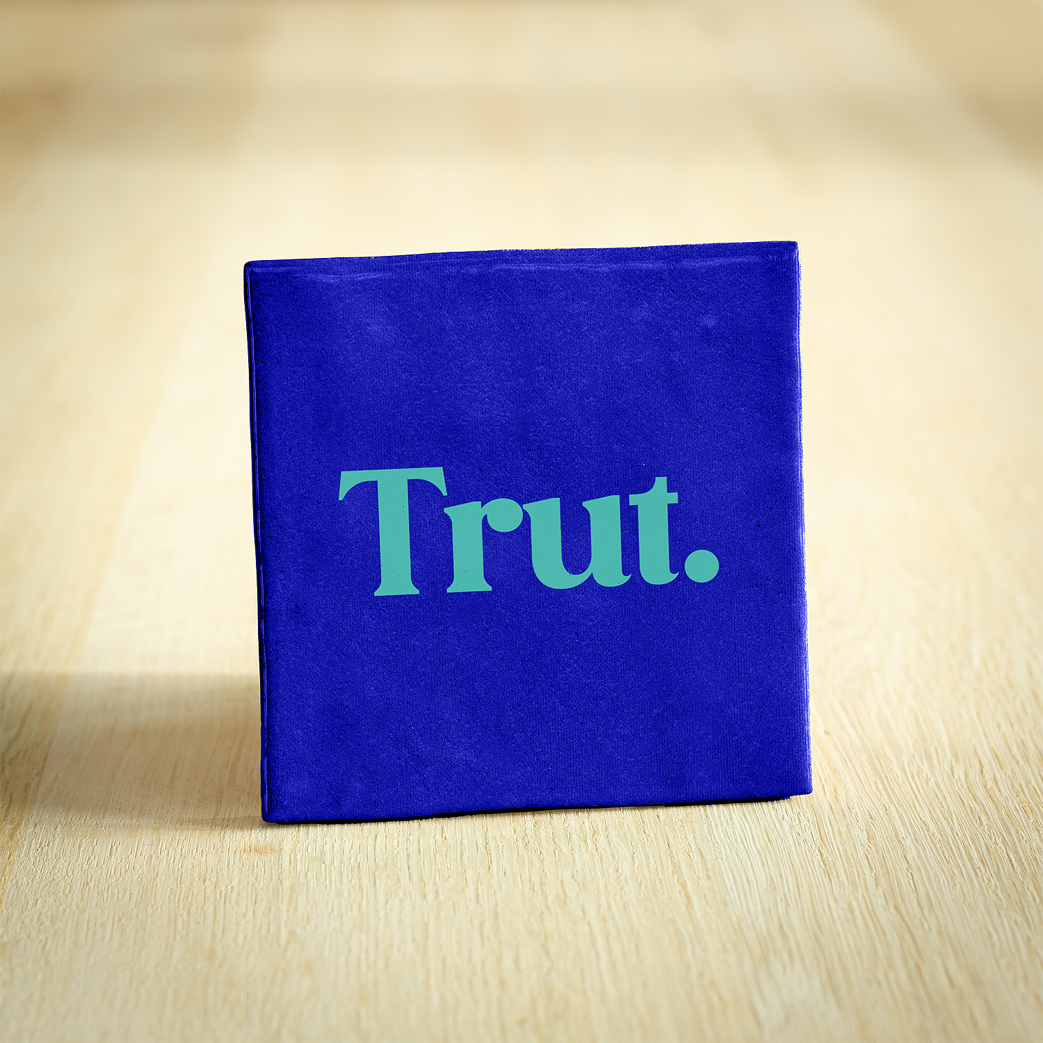 Tegeltje - Trut. | Azuur & Zeegroen | 10x10cm