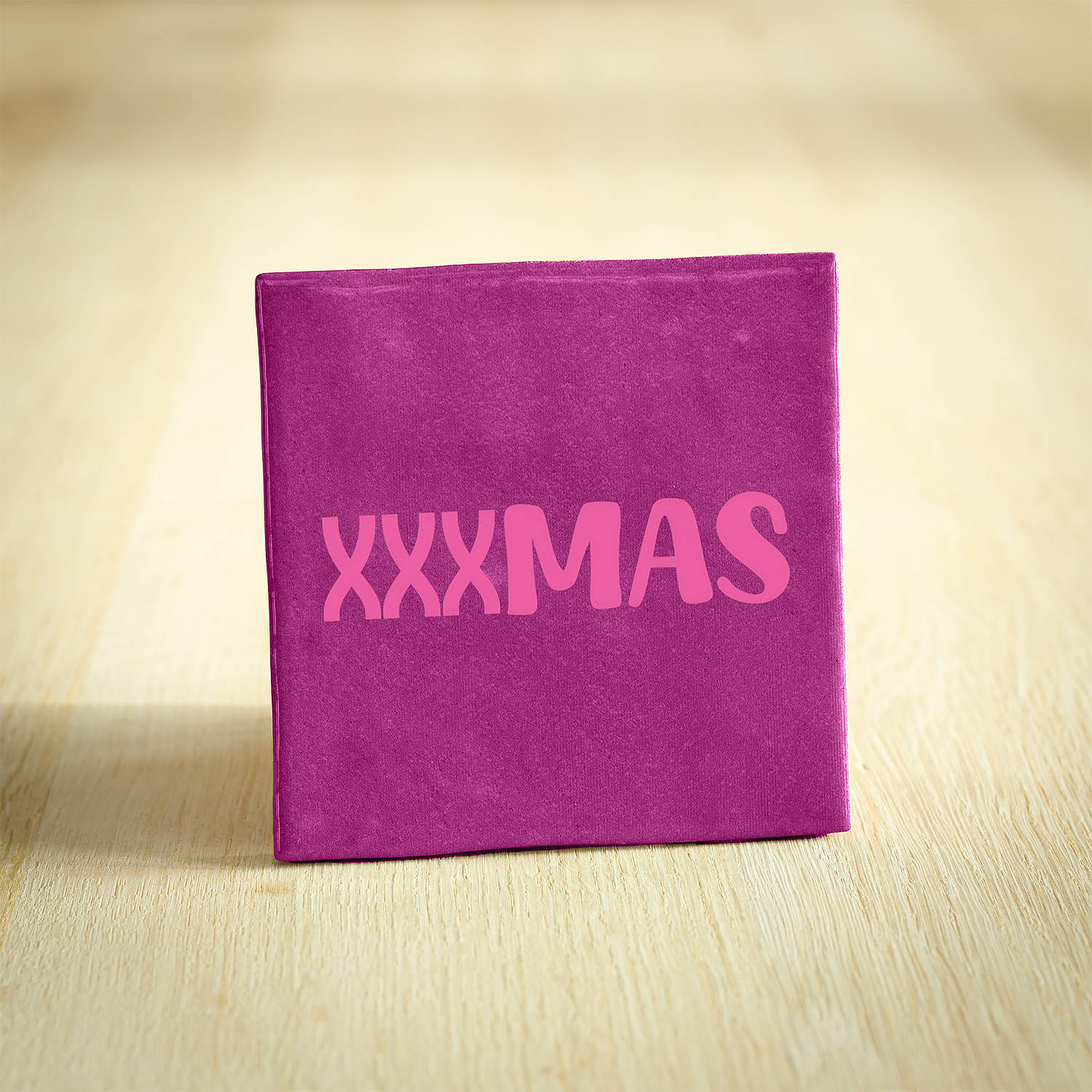 Tegeltje - XXXMas | Paars & Roze | 10x10cm