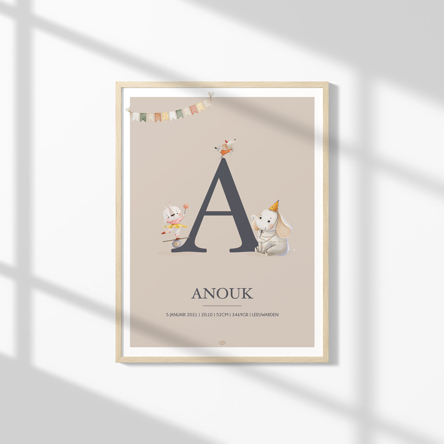 Geboorteposter - Circus - Afbeelding 2